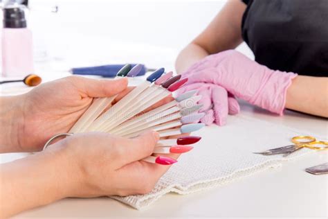 Professional Manicure Procedure in a Beauty Salon Stock Image - Image ...