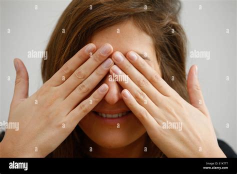 young woman   hands stock photo alamy