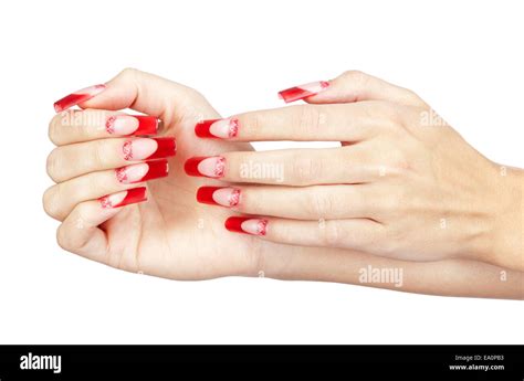Acrylic nails manicure Stock Photo - Alamy