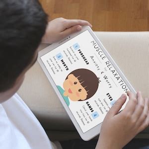 Progressive Muscle Relaxation (PMR) Worksheet for Kids, Calm Down ...