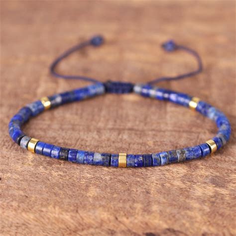 Lapis Lazuli Bracelet Lapis Lazuli Energy Bracelet Round - Etsy