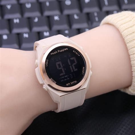 jual jam tangan wanita hush puppies digital hp strap rubber