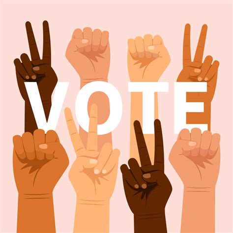 Vote Lettering with Hand Gestures 1225844 Vector Art at Vecteezy