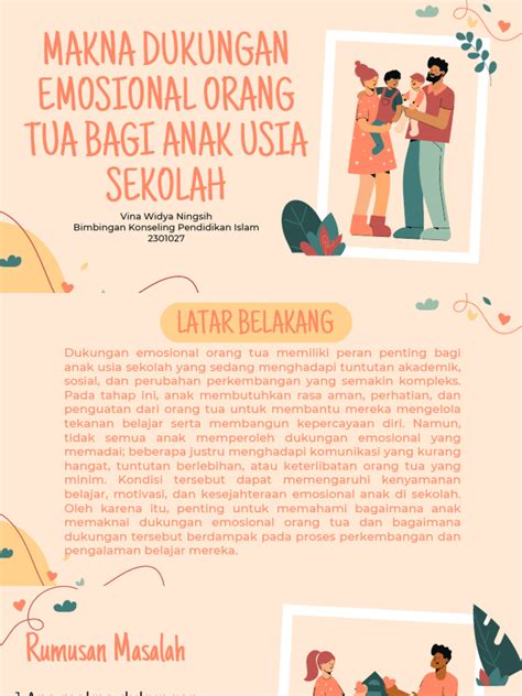 makna dukungan emosional  tua