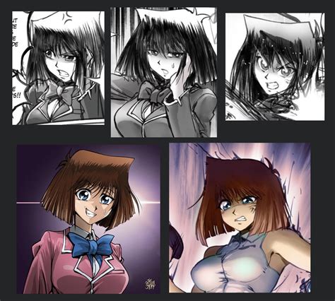 TGSmurf on Twitter: "Anzu with unusual faces (Yu-Gi-Oh!). Redrawing her