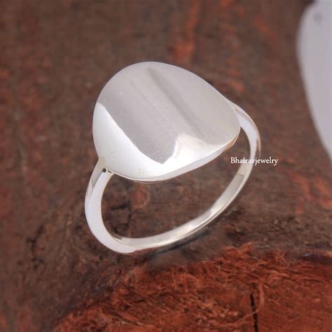 silver disk ring  sterling silver open disk ring etsy