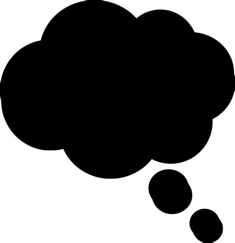 SVG > мысли облака думал речь - Свободное изображение и значок SVG ...