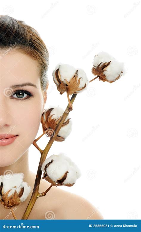 beautiful face  cotton stock image image  face