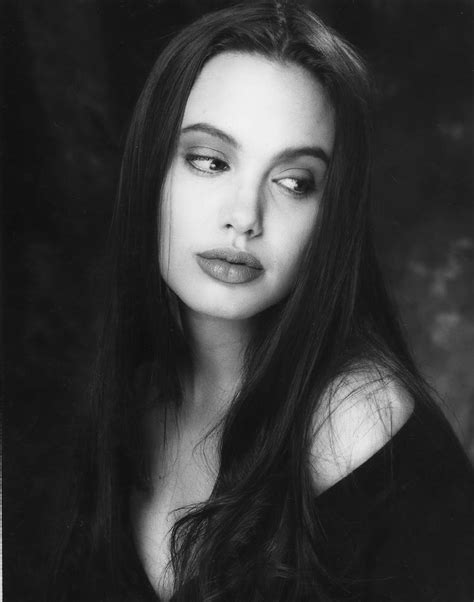 Portraits of a Teenager Angelina Jolie Modeling at a Photoshoot in