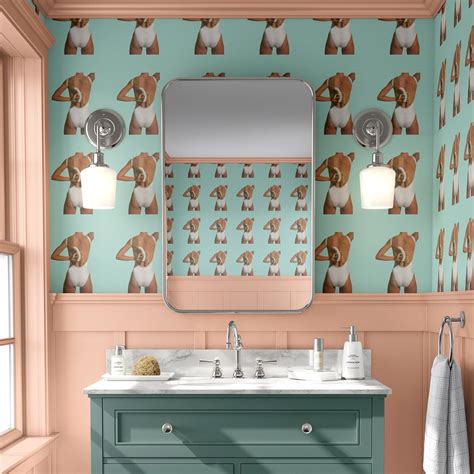 funny bathroom wallpaper