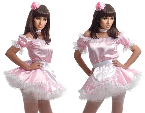 Pink Satin French Maid