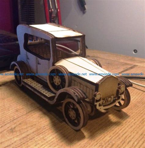 toy antique car file cdr and dxf free vector download for Laser cut ...