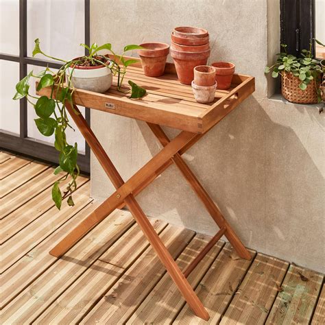 Wooden garden trolley, Natural