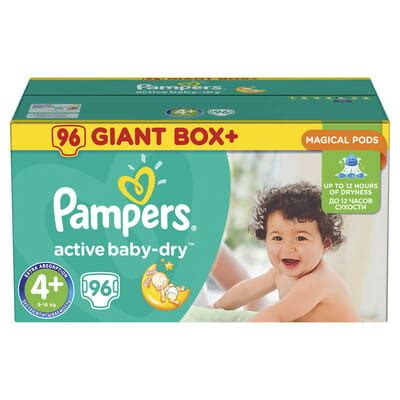 Подгузники для детей PAMPERS Active Baby (Памперс Актив Бэби) Maxi Plus ...