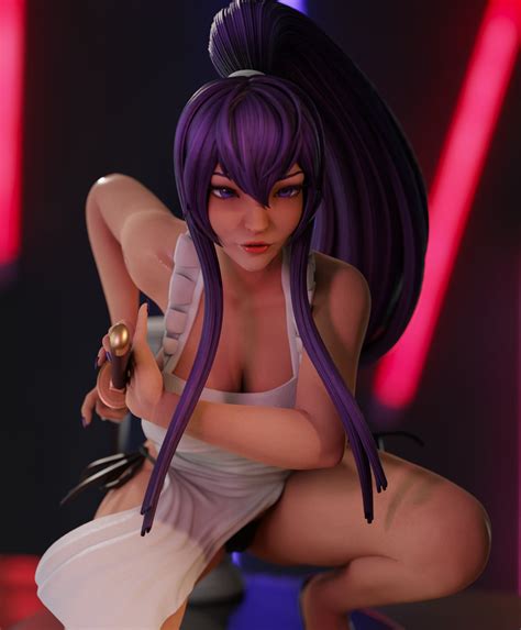 saeko busujima hsotd fan art unpainted  fully painted sculpture