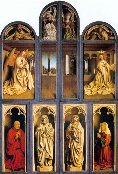 05a. Ołtarz Gandawski zamknięty, Jan van Eyck, 1432 | Ghent altarpiece ...