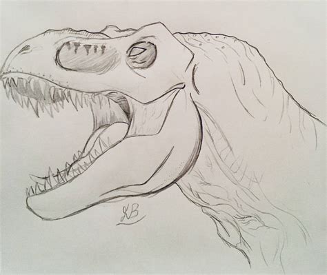 Jurassic Park/World T. Rex Drawing. by xXkierrabinghamXx on DeviantArt