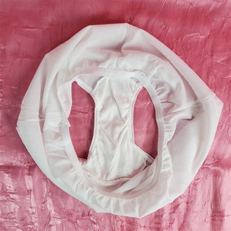 Vtg Mushroom Gusset Sheer Silky Nylon Panties Sz 7 Hips 39-41 Sissy