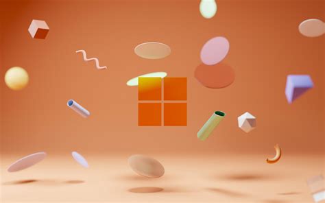 Windows 11 Wallpaper 4K, Orange background