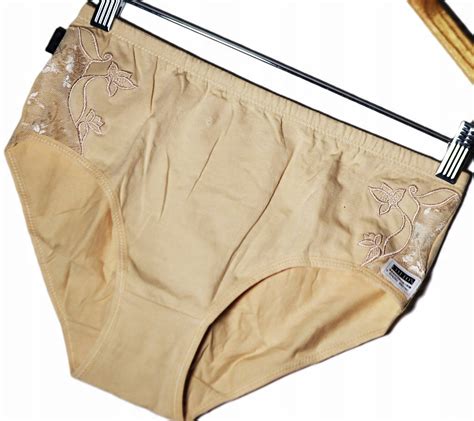 MENGNI ROUZI BEŻOWE BAWEŁNIANE MAJTKI WYŻSZE XXXL 14930427377 - Allegro.pl