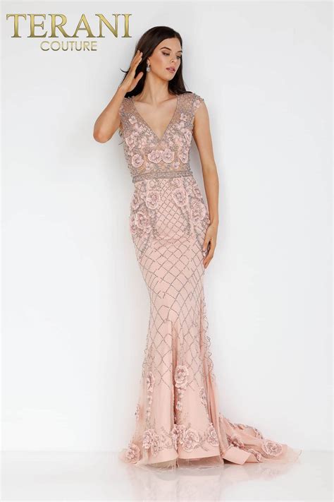Applique Evening Dress at Carl Cohn blog