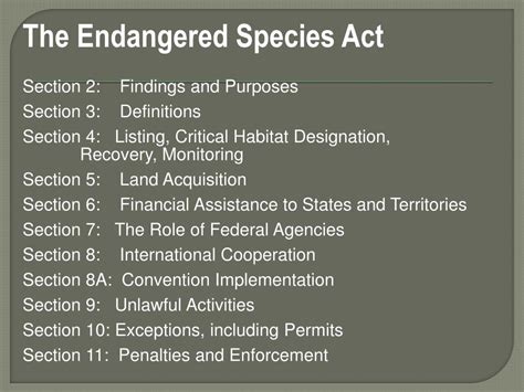 PPT - Endangered Species Act PowerPoint Presentation, free download ...