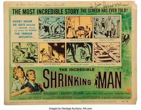The Incredible Shrinking Man Lobby Card Signed by Jack Arnold and | Lot