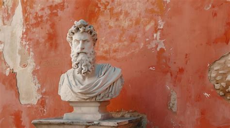 Premium Photo | Antique bust sculpture in front of a rustic wall ...