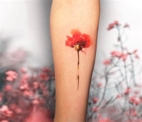 Tiny Carnation tattoo by Pablo Ortiz Tattoo | Photo 26655