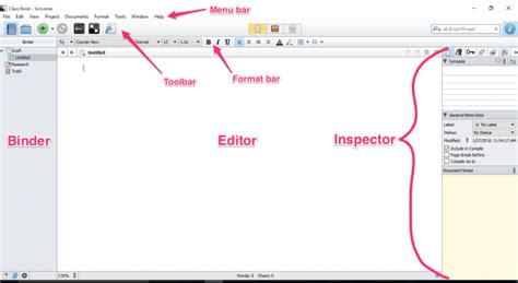 Getting Familiar with the Scrivener Screen – Scrivener Classes