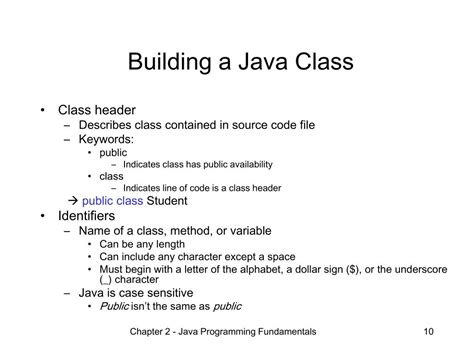 chapter  java programming fundamentals powerpoint