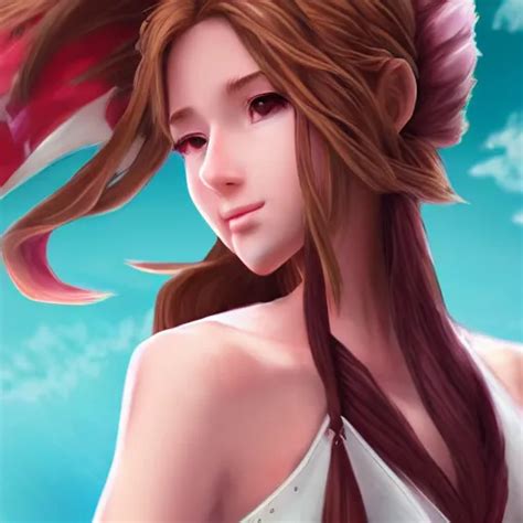 high quality art of aerith aeris by logan cure, | Stable Diffusion ...