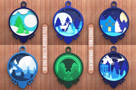 Christmas Ornaments 3D SVG || Bundle || Graphic by VOLT_DESIGN ...