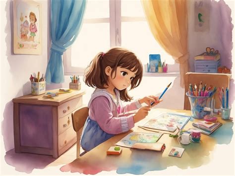 Premium Photo | Girl named maya painting