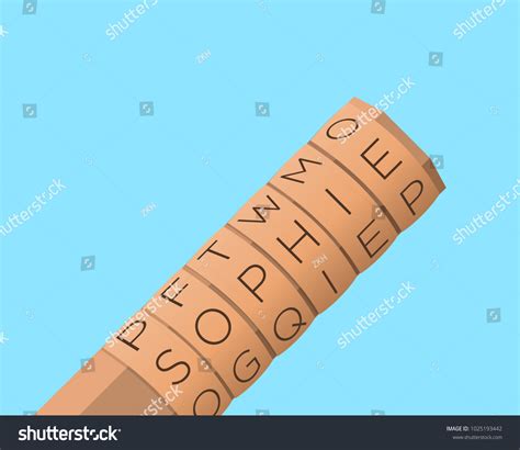 Scytale Transposition Cipher Retro Icon Stock Vector (Royalty Free ...