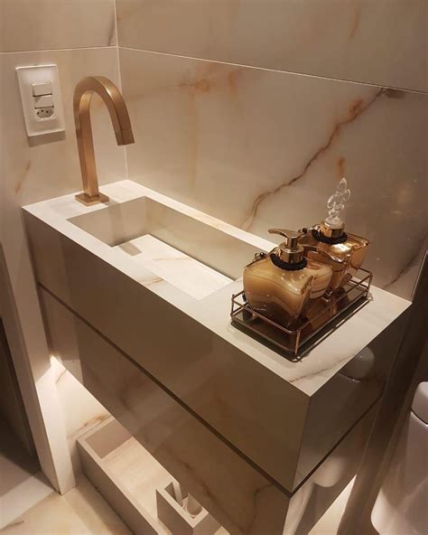 Banheiros Com Pias De Porcelanato - Pia de porcelanato: 75 opções para decorar com personalidade | Pia de ...
