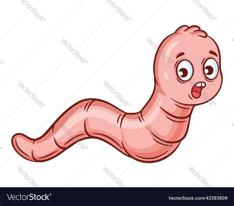 Garden earthworm ground worm helminth parasite Vector Image