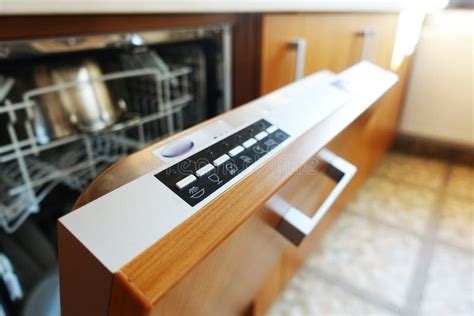 Control Panel of a Built-in Dishwasher Machine Stock Photo - Image of electronics, clean: 118276766