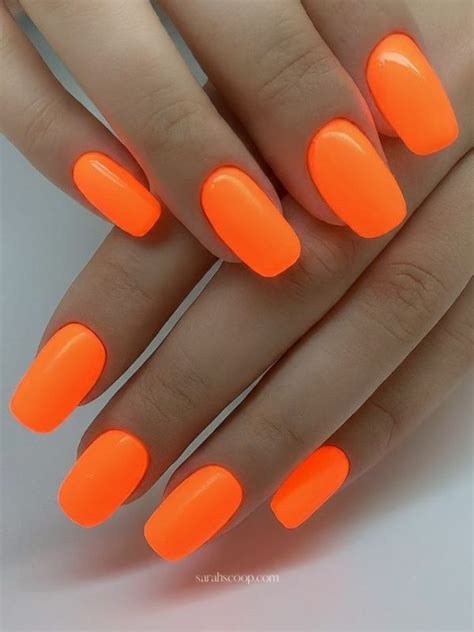 35+ Neon Orange Nail Designs