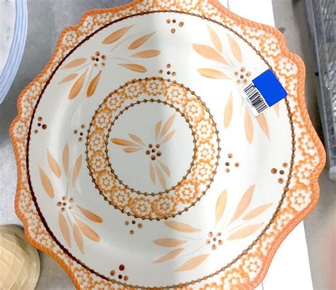 world orange spice scalloped dinner plate  temp tations