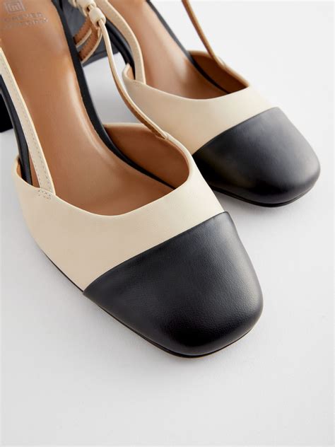 Buy Bone Cream Forever Comfort® Square Toe Slingback Block Heel Shoes