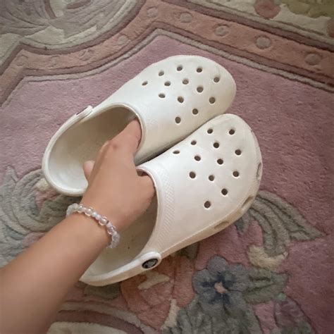 White crocs size 7 in women’s. Too big for me.... - Depop