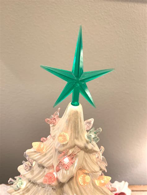 Vintage Ceramic Christmas Tree Star Toppers choose Color & - Etsy