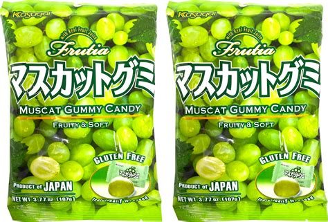 Amazon.com : Japanese Fruit Gummy Candy from Kasugai - Muscat Grape