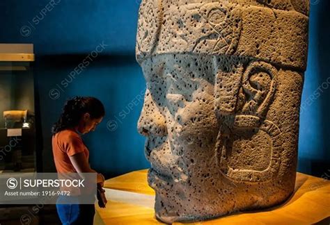 Olmec Giant Head, National Museum of Anthropology. Mexico City. Mexico ...