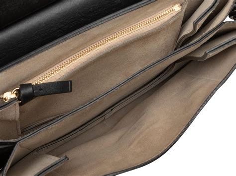 chloe black faye leather  suede crossbody bag  sale  stdibs