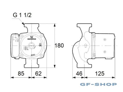 Насос циркуляционный Grundfos UPS 25-80 180 95906440 - UPS в фирменном ...