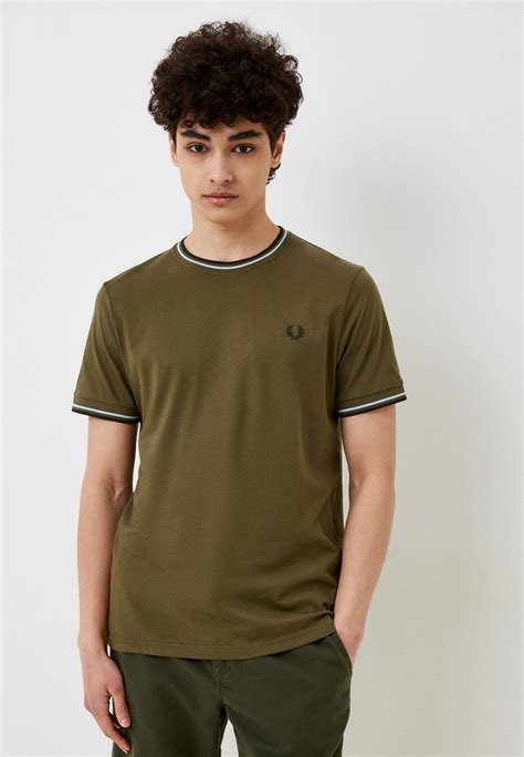 Футболка Fred Perry, цвет: хаки, RTLACQ761501 — купить в интернет ...