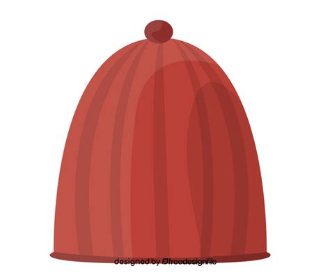 Red winter hat clipart vector free download