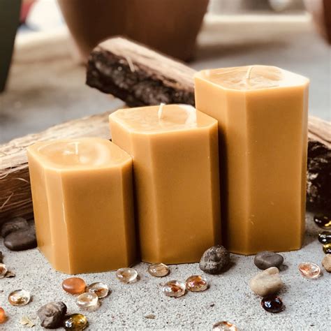 100% Pure Beeswax Candle-Unique Organic Beeswax Pillar Candle-diamond ...